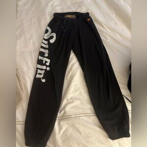 Aviator Nation Dark Grey Sweatpants with White Logo
